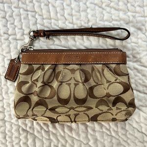 Coach Monogram Coin Wrislet